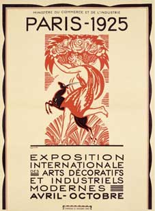 Плакат Парижской выставки Ар-Деко