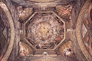Роспись потолка в куполе собора в Парме (художник Корреджио)
