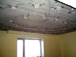 Технология монтажа светильников в натяжные потолки
