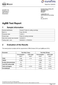 Сертификация Черутти в Германии - протокол испытаний
